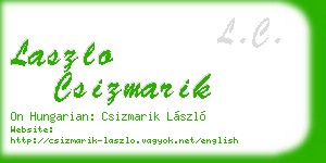 laszlo csizmarik business card