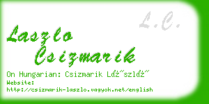 laszlo csizmarik business card